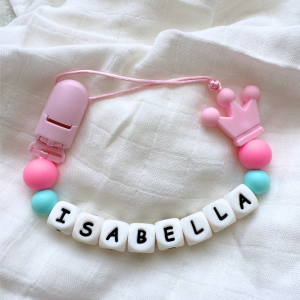 Portachupete personalizado de silicona - "Isabella"
