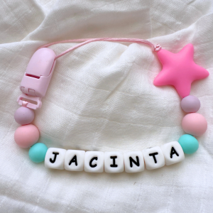 Portachupete personalizado de silicona - "Jacinta"