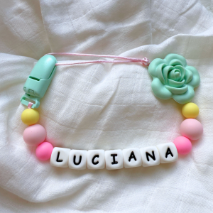 Portachupete personalizado de silicona - "Luciana"