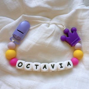 Portachupete personalizado de silicona - "Octavia"