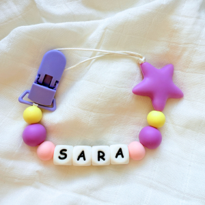 Portachupete personalizado de silicona - "Sara" II