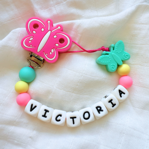 Portachupete personalizado de silicona - "Victoria"