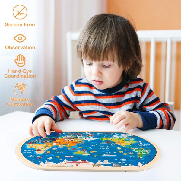 Puzzle Mapa del Mundo de Madera 🧩– 31 piezas - Imagen 3